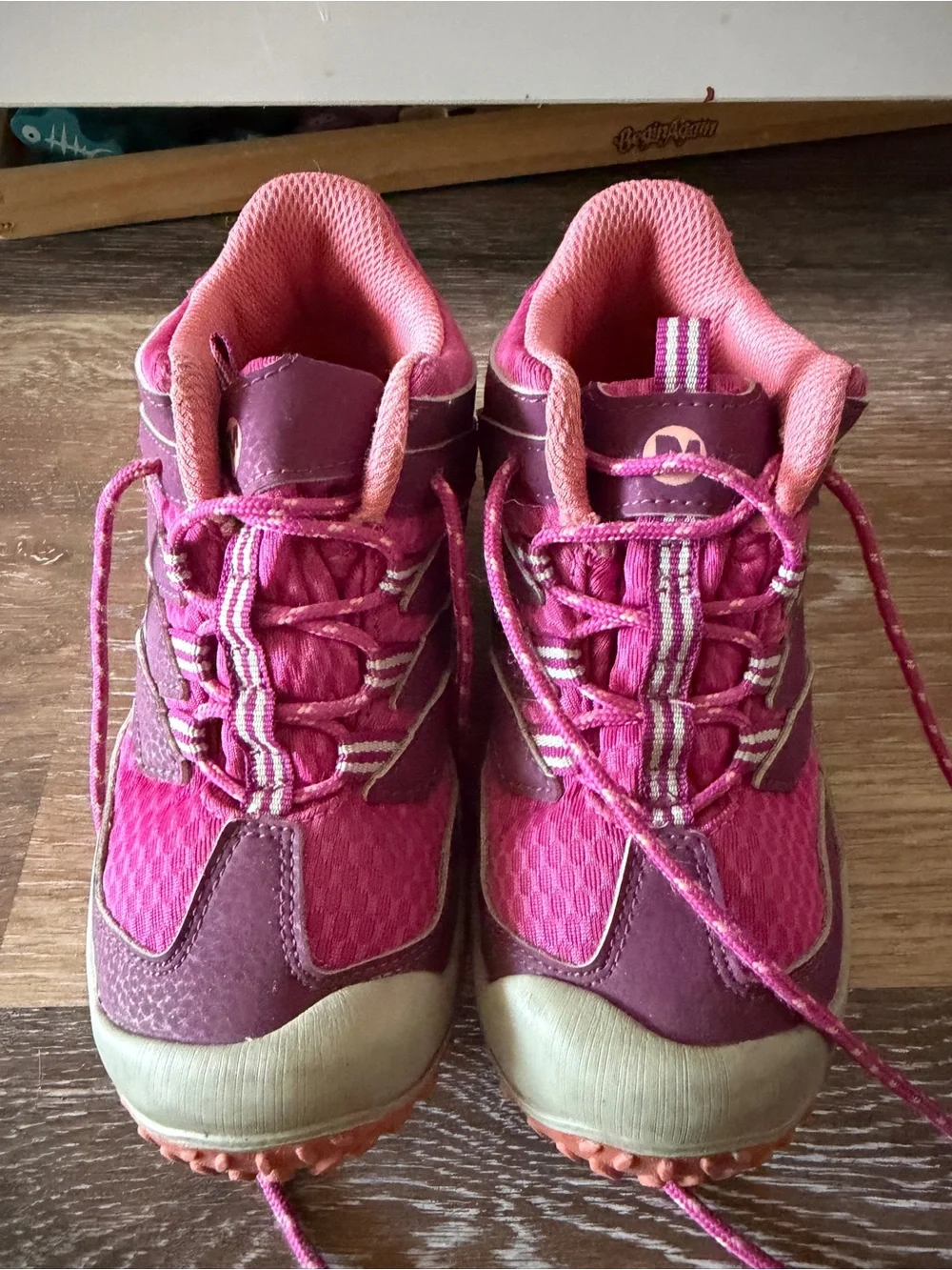 Merrell Kids Pink and Magenta Trail Boots size 13